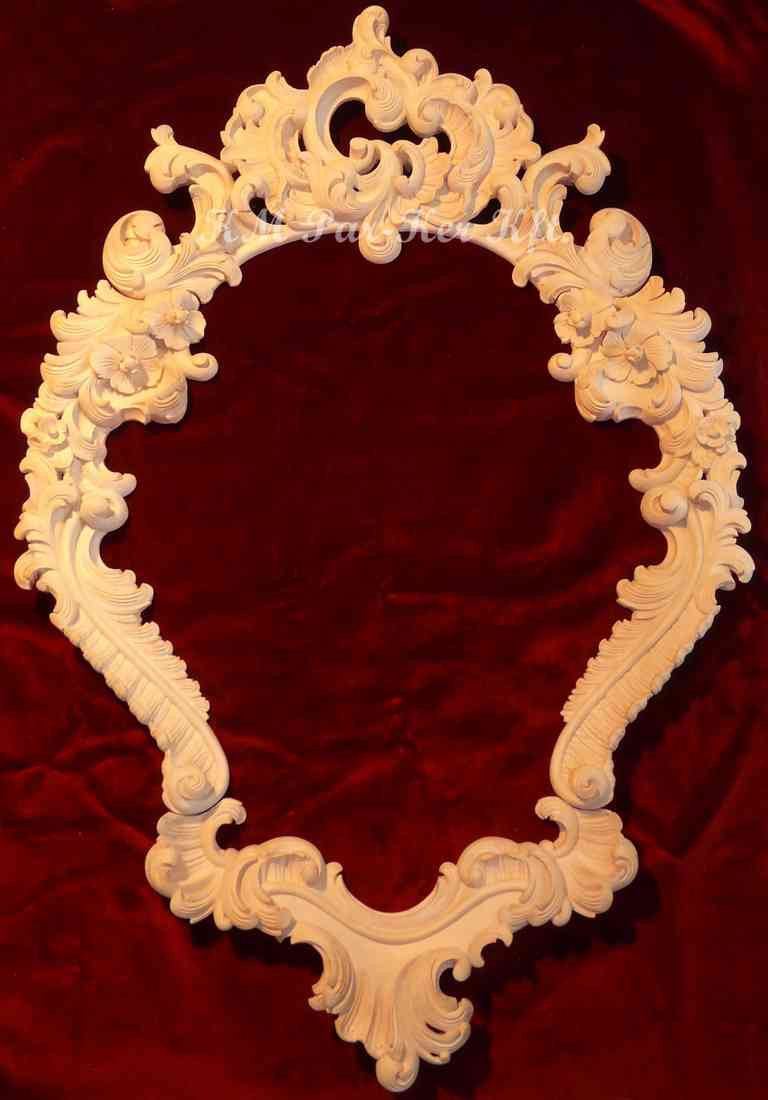 Geschnitzte Möbel 41, Barokk Spiegelrahme