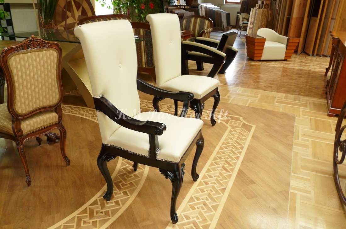 carved furniture 89, leather dining chair