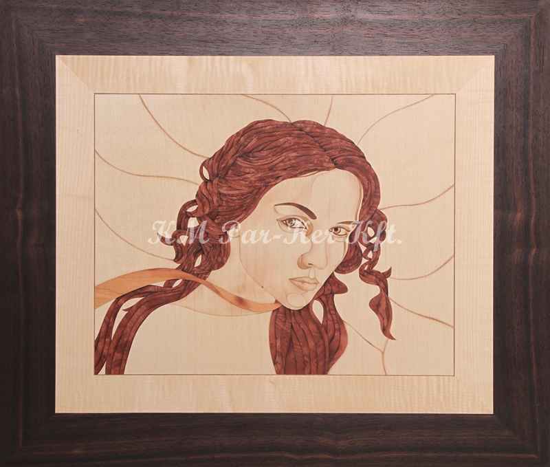 marquetry picture -Red defiance