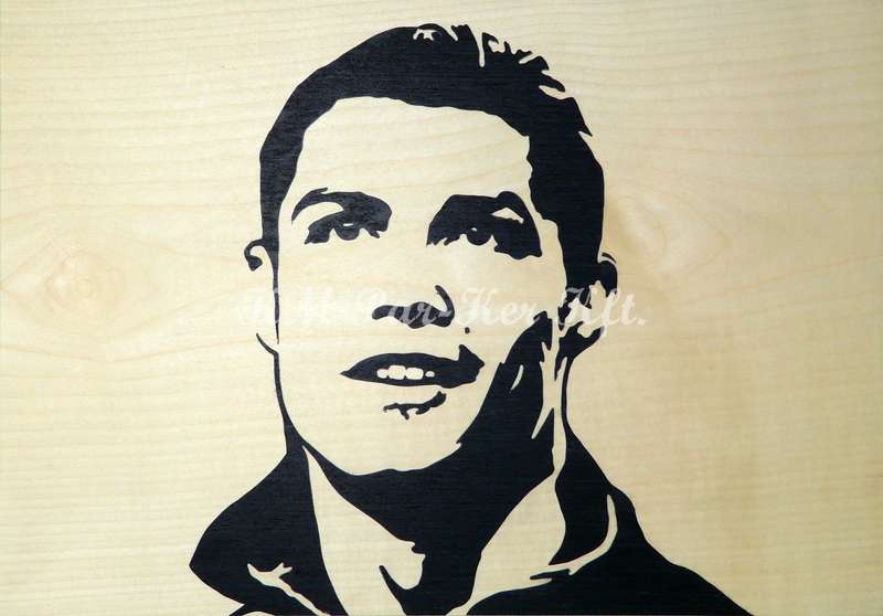 wood inlay art -Cristiano Ronaldo