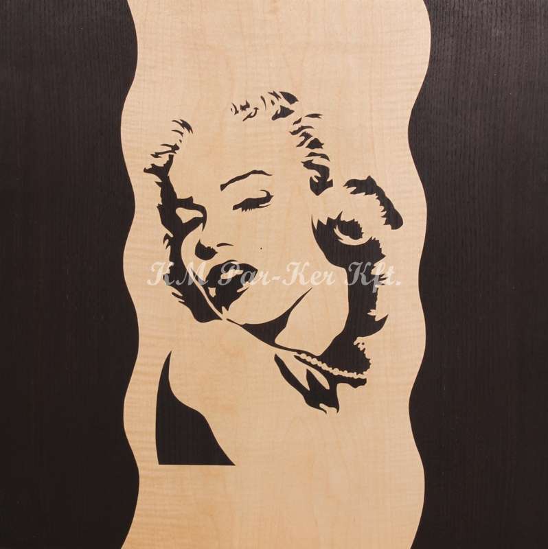 wood inlay art -Marylin Monroe
