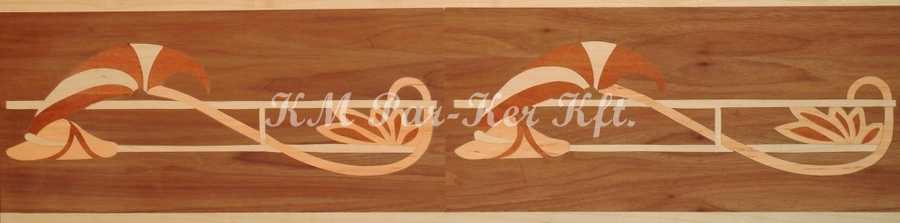 wood inlay floor border, Klaudia 1
