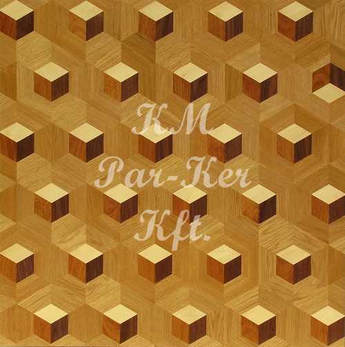wood inlay floor, Cube
