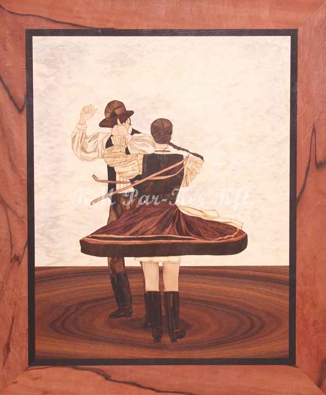 tableau en marqueterie -Danse à Vajdaszentivány