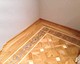 wood inlay floor border 14, Metal Tendril design