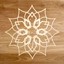 wood inlay floor, Flower 1