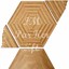 wood inlay floor, Hexagon