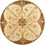 wood inlay floor medallion, Illusion 3