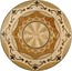 wood inlay floor medallion, Orient