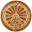 wood inlay floor medallion, Rose 2