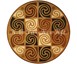 wood inlay floor medallion, Scythian