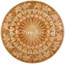 wood inlay floor medallion, Sunflower 2