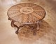wood inlay table, Dragon