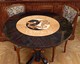 wood inlay table, Jin Jang
