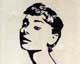 tableau en marqueterie -Audrey Hepburn