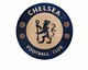 intarziás asztal, focis -Chelsea Football Club